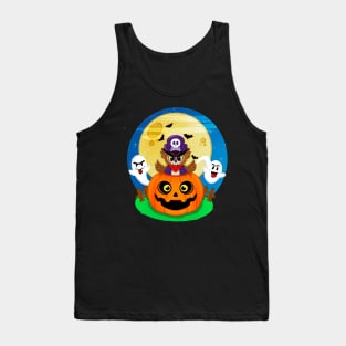 Owl and the Haunted Pumpkin Patch Tank Top